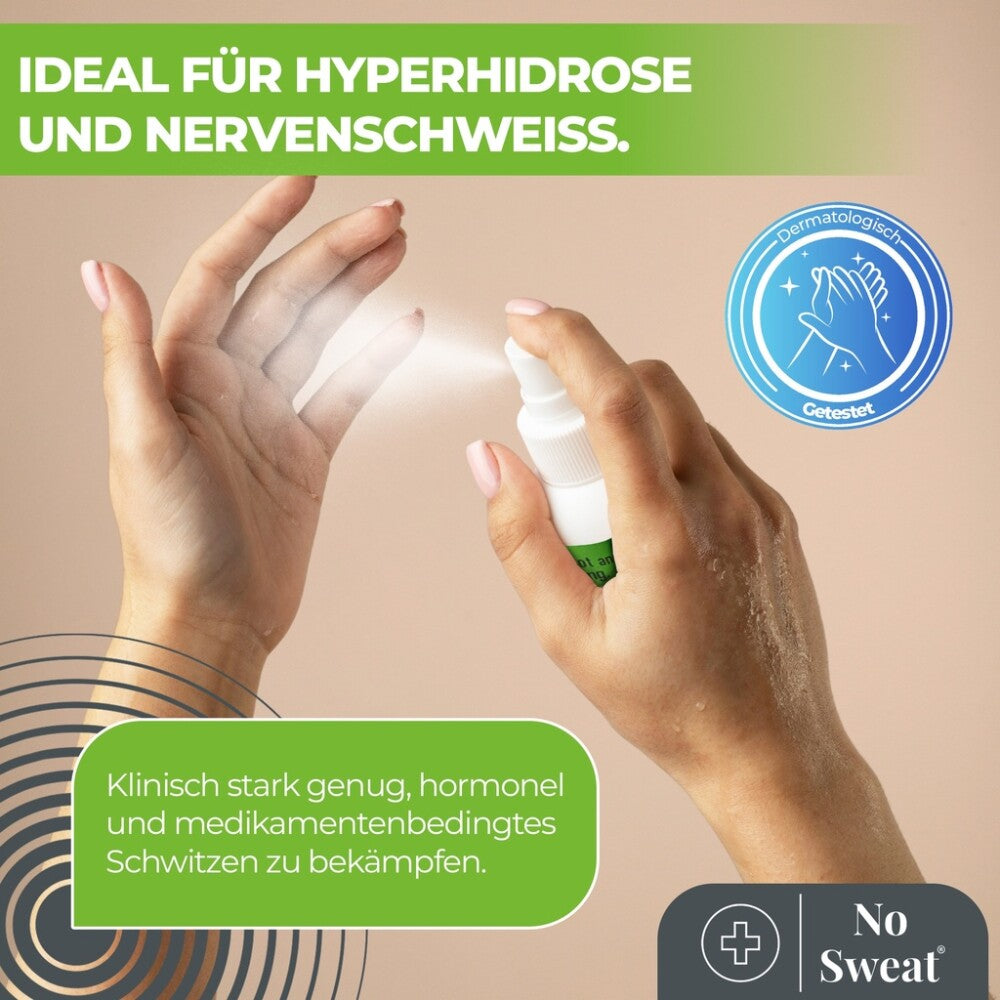 No Sweat Antitranspirant Spray 50 ml – Extra Stark, 7 Tage Schutz gegen Schwitzen x2