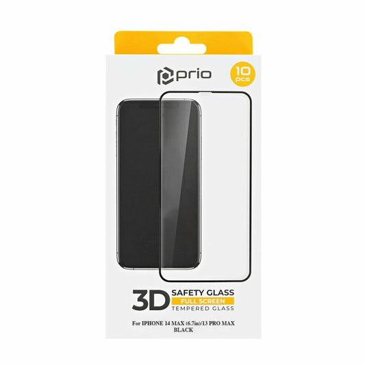 prio 10x 3D screen protector glass for iPhone 14 Plus/13 Pro Max black