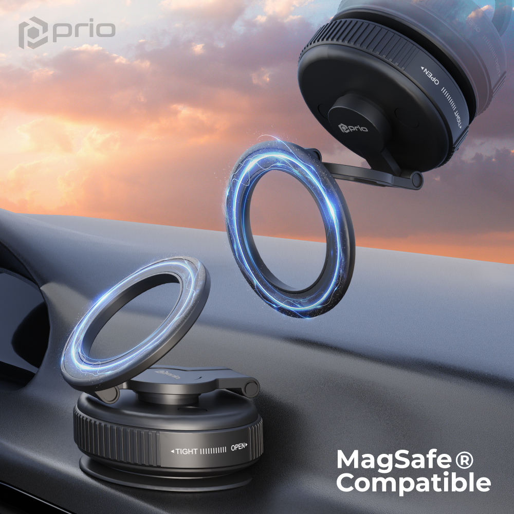 prio Handyhalterung aus Magnet für Windschutzscheibe und Armaturenbrett Hauptbild