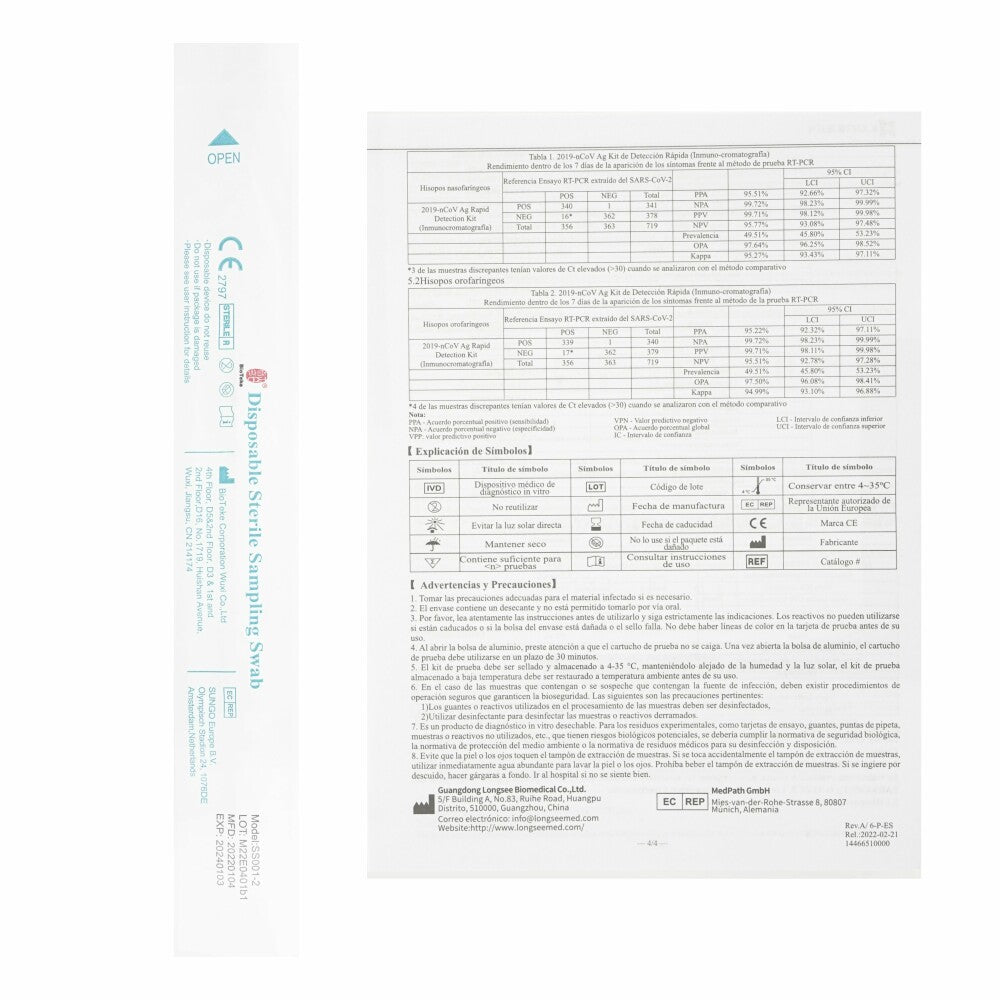 25x Longsee Antigen Test Kit Professional AT731/21 (prefilled)