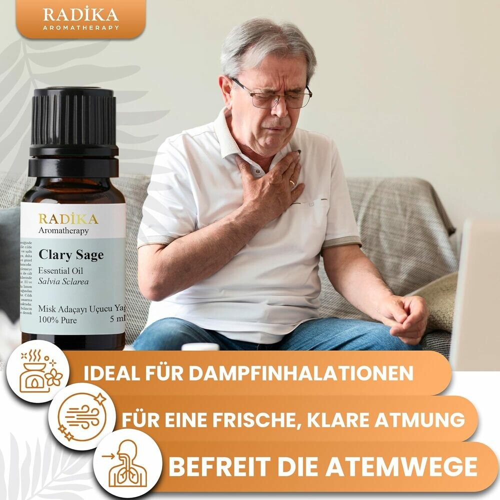 Salbeiöl, ätherisches Öl, 100% Rein, BIO, natürlich, 10 ml