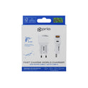 prio Fast Charge World travel charger 25W PD PPS (USB C) + QC 3.0 (USB A) white