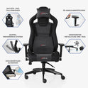 xDrive Gaming Stuhl für Profis, Ergonomischer Bürostuhl, 150 KG Tragfähigkeit
