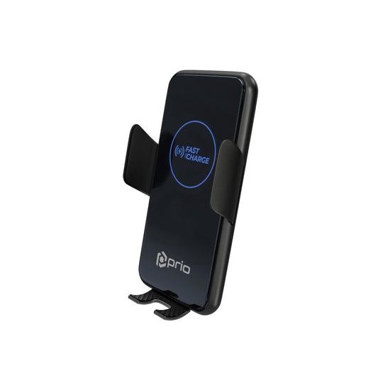 prio wireless car fast charger 15W (USB C) black