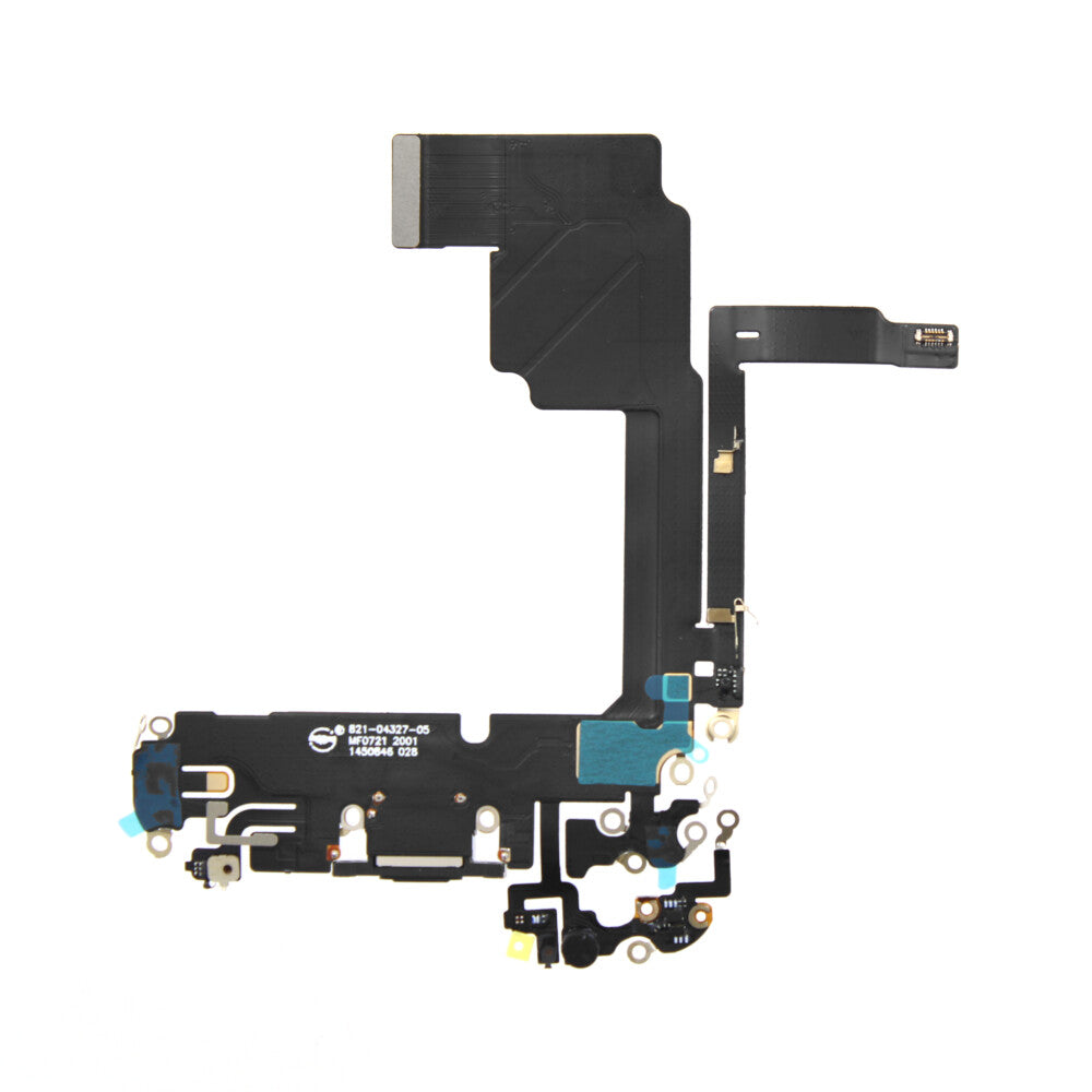 OEM charging port flex for iPhone 15 Pro, black titanium