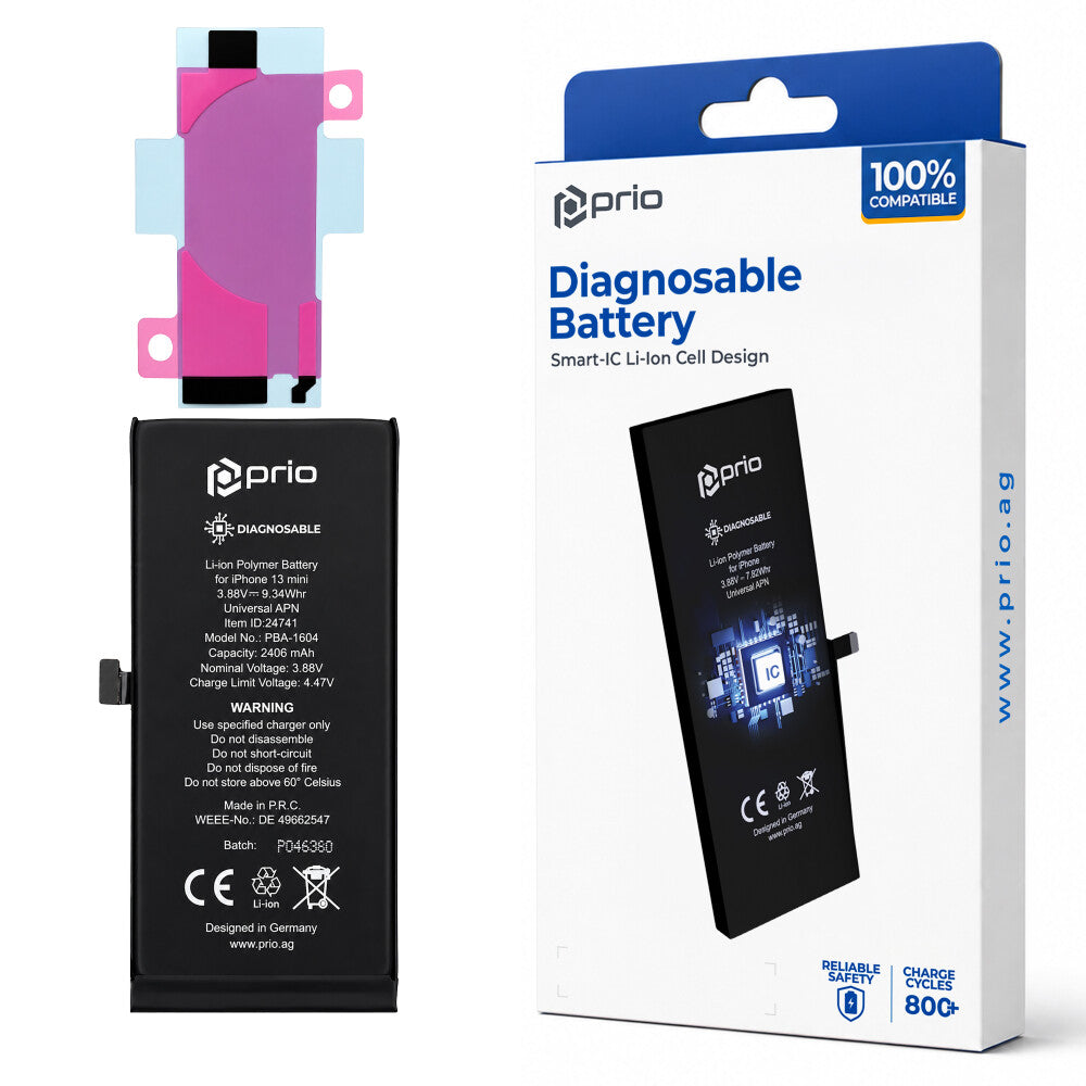 prio Diagnosefähiger Akku für iPhone 13 mini