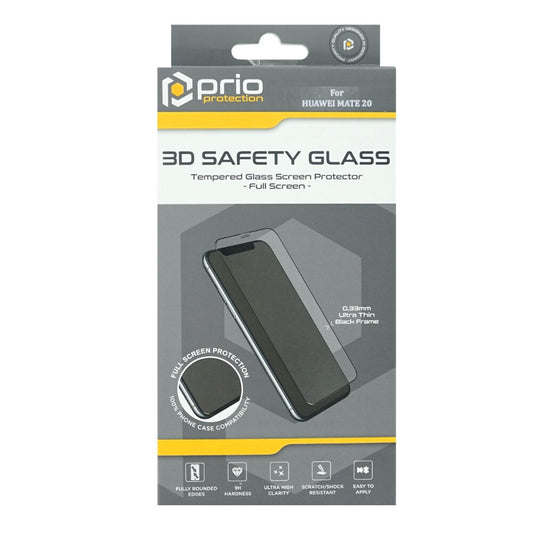 prio 3D screen protector glass for Huawei Mate 20 black