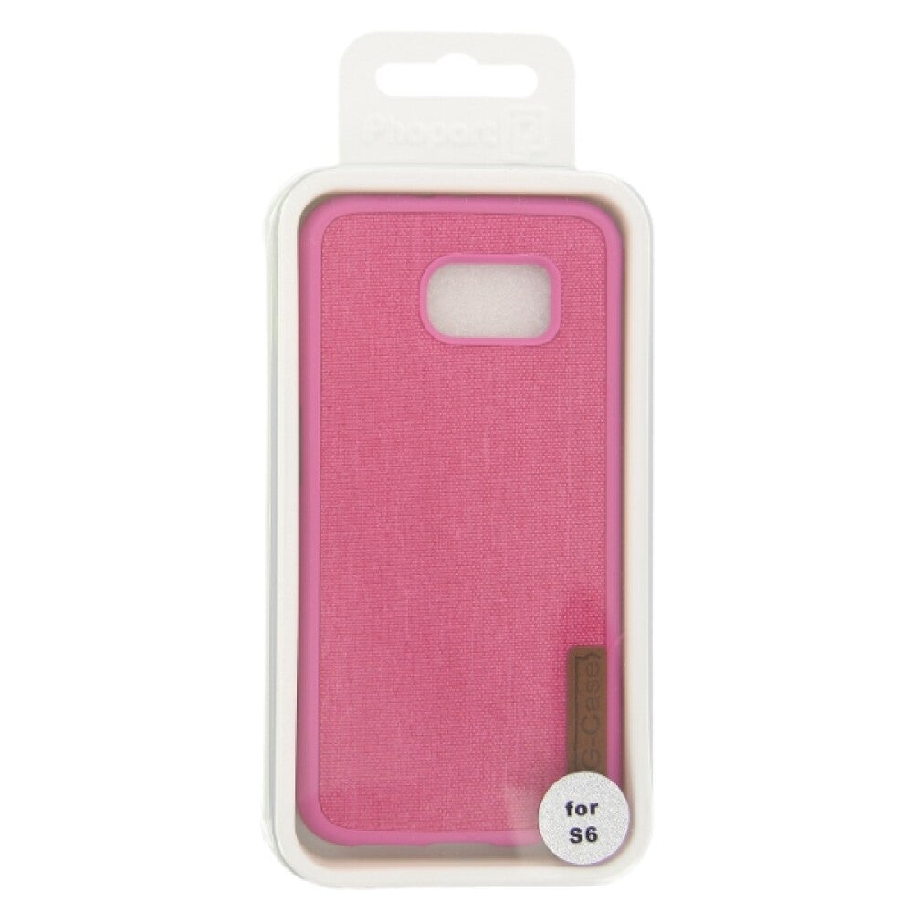 Silicone Case Textile for Samsung S6 pink