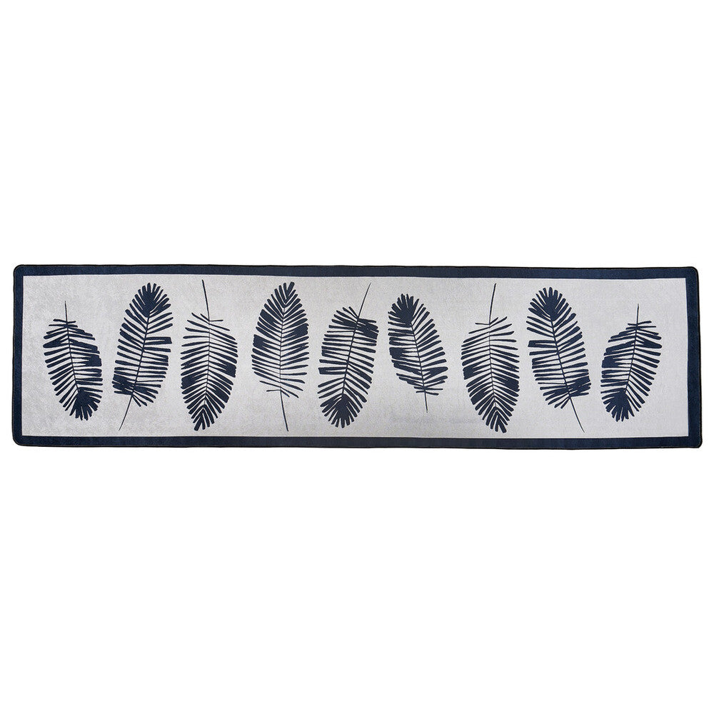 miqna Moderner Küchenläufer Waschbar Rutschfest Teppich Schwarz Weiß Hauptbild