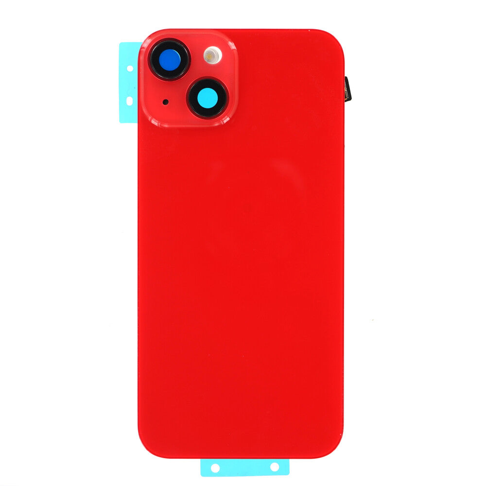 Rückglas + Camera Lens + Metallplatte + MagSafe + Wireless Charger Chip + Blitzlicht für iPhone 14 plus rot (ohne Logo)