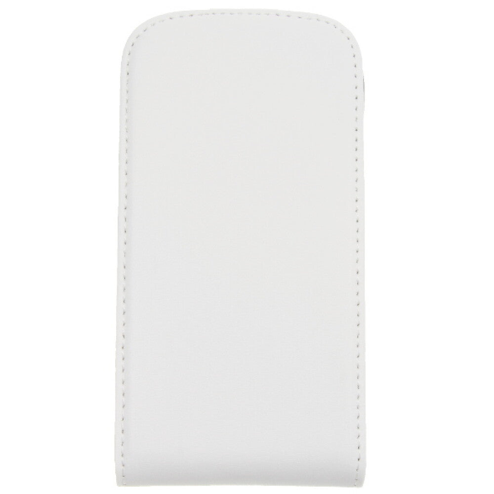 Slim Leder Flip Hülle Galaxy S3 mini - weiß 4250710515691