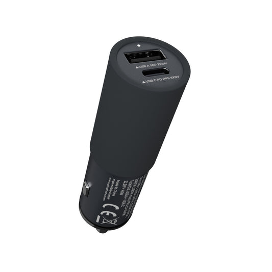 prio Fast Charge Autoladegerät 100W PD (USB C) + 22,5W (USB A) schwarz