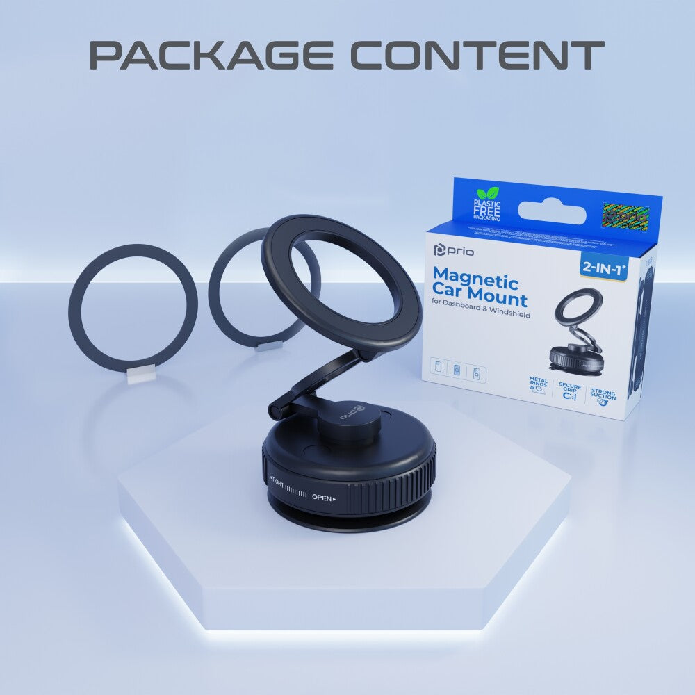 prio Handyhalterung aus Magnet für Windschutzscheibe und Armaturenbrett Hauptbild