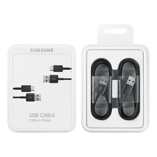 Original Samsung USB-A-zu-USB-C-Kabel 2er-Pack schwarz EP-DG930MBEGWW