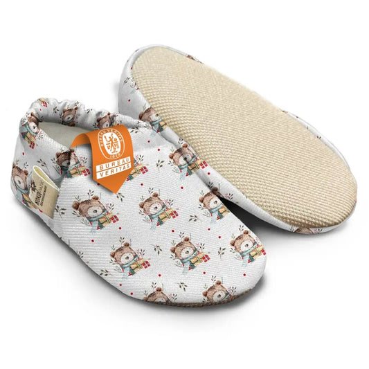 Kokopatik Organic Baumwolle Baby Hausschuhe rutschfest Neugeborene Bärenblume