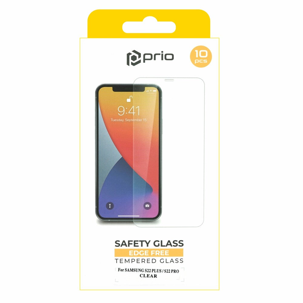 prio 10x screen protector glass for Samsung S22+ transparent