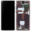Samsung Display + Rahmen (montiert) S908 Galaxy S22 Ultra burgunderrot