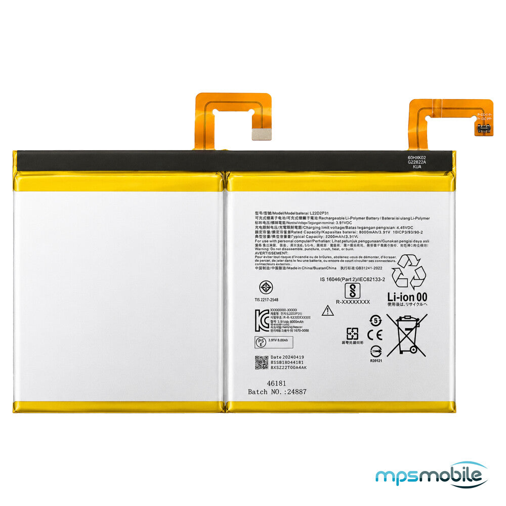 Akku L22D2P31 für Lenovo Tab P11 Pro (2. Generation) 2022