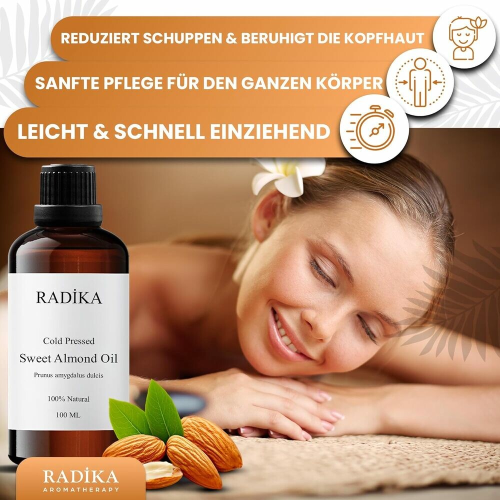 Mandelöl süß, Kaltgepresst, 100% Rein, BIO, natürlich, 100 ml