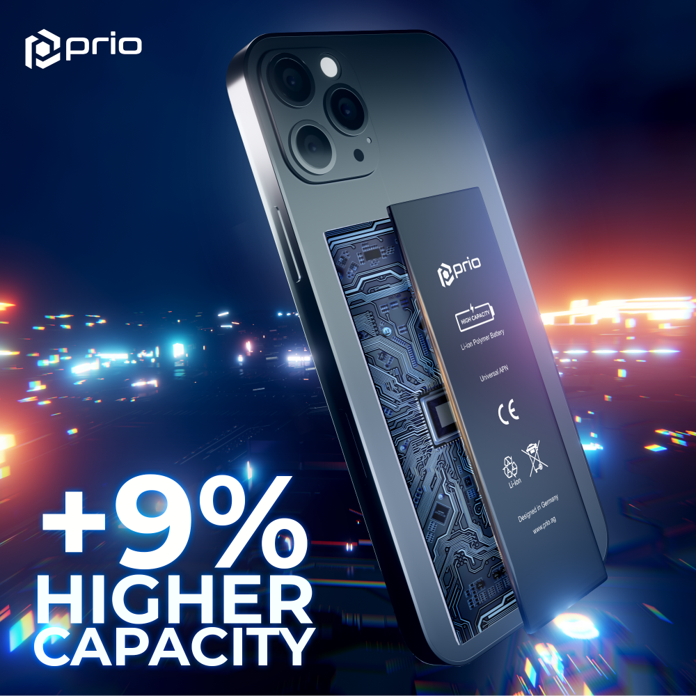 Prio Hochleistungsakku für iPhone 15 Plus (4750 mAh) - Universeller APN -