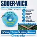 Soder-Wick Bleifrei SD 1,5 mm / gelb 40-2-5