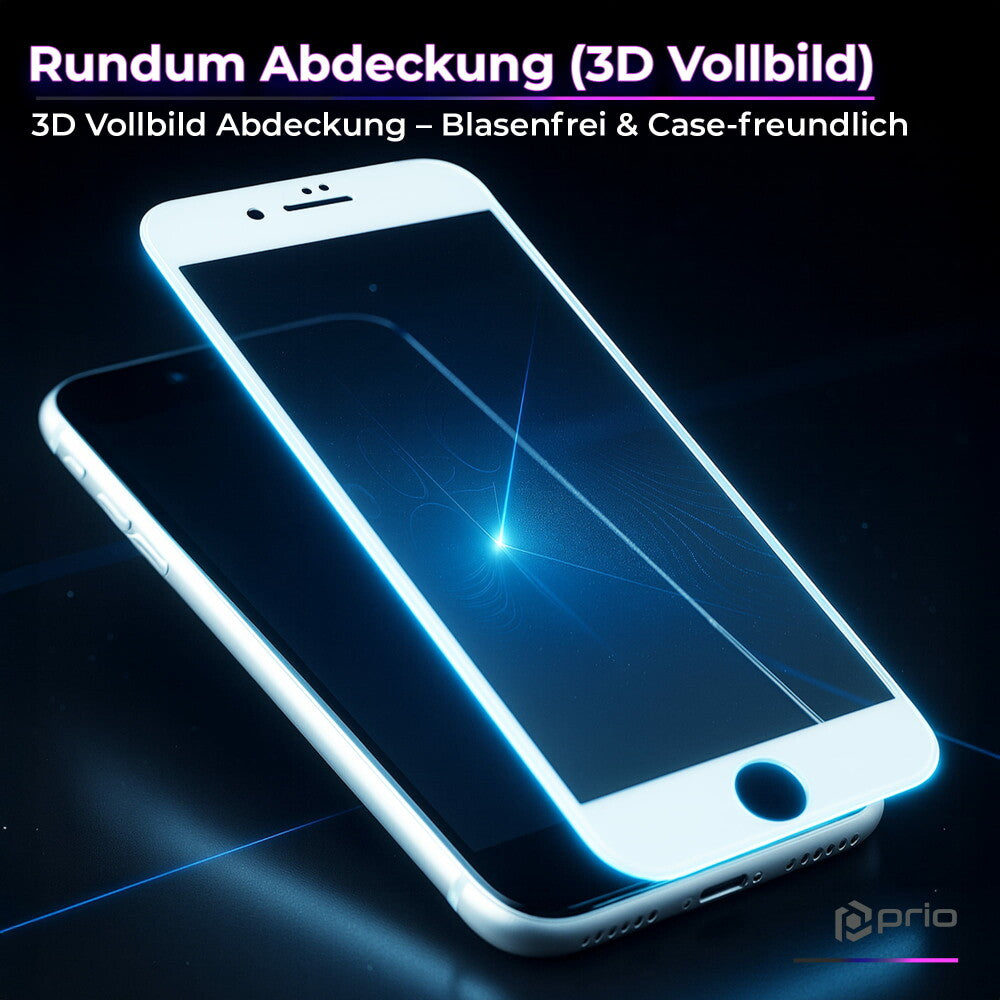 Panzerfolie 3D für iPhone 6, 6s Plus Blickschutz weiß