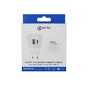 prio Fast Charge Wall Charger 20W PD (USB C) + QC 3.0 (USB A) Night Light white