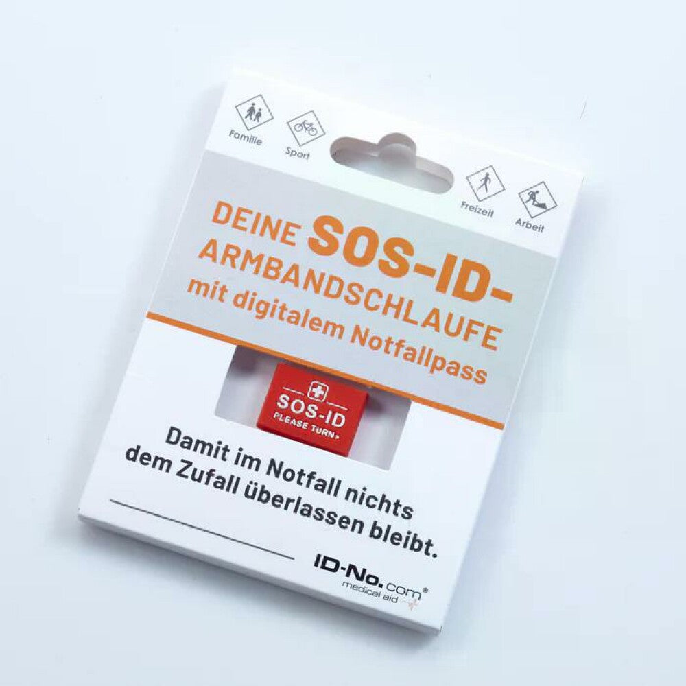 SOS-ID-Armbandschlaufe. Innovativ und angenehm zu tragen. Orange Hauptbild