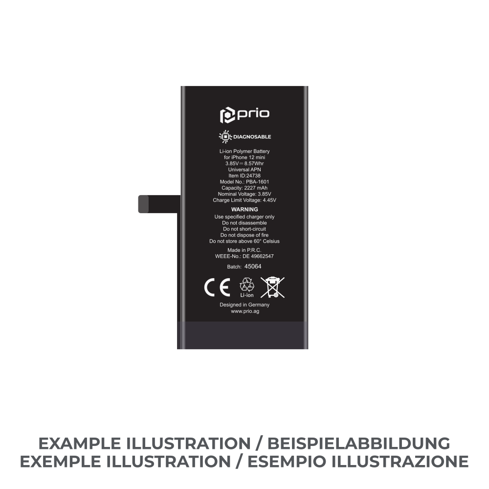 prio Diagnosefähiger Akku für iPhone 12 mini