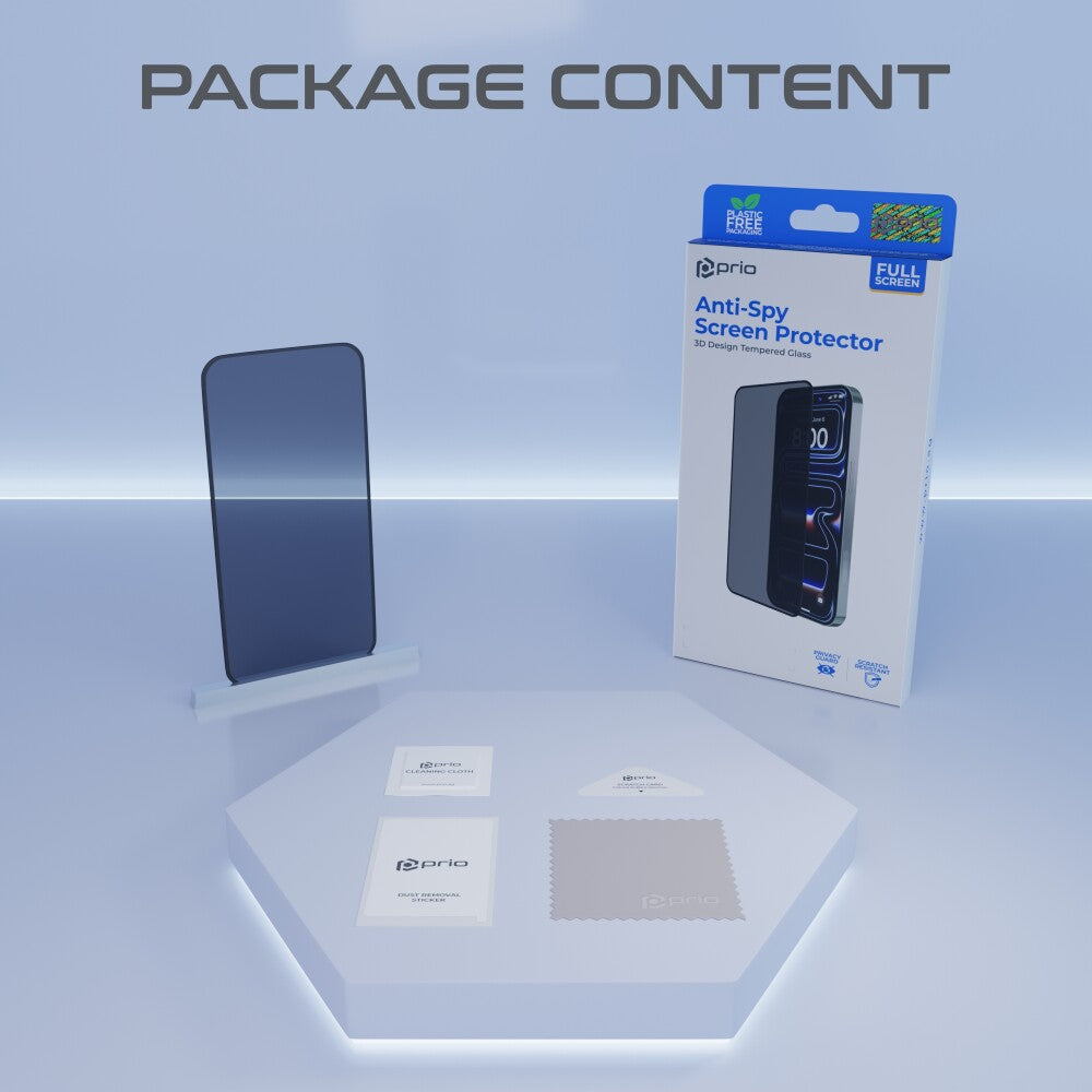 prio 3D Anti-Spionage-Schutzglas für iPhone 17e, schwarz Hauptbild