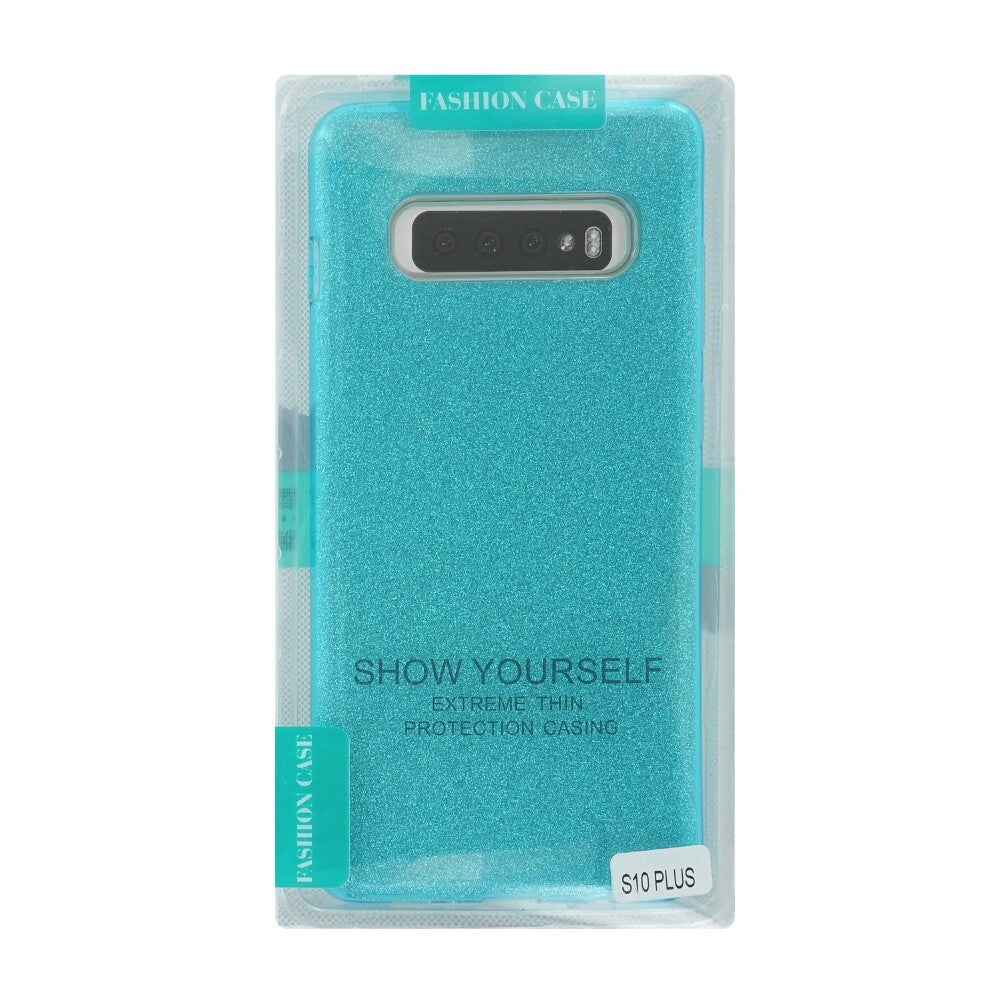 Glittery Silicone Protective Case for Samsung Galaxy S10 Plus turquoise