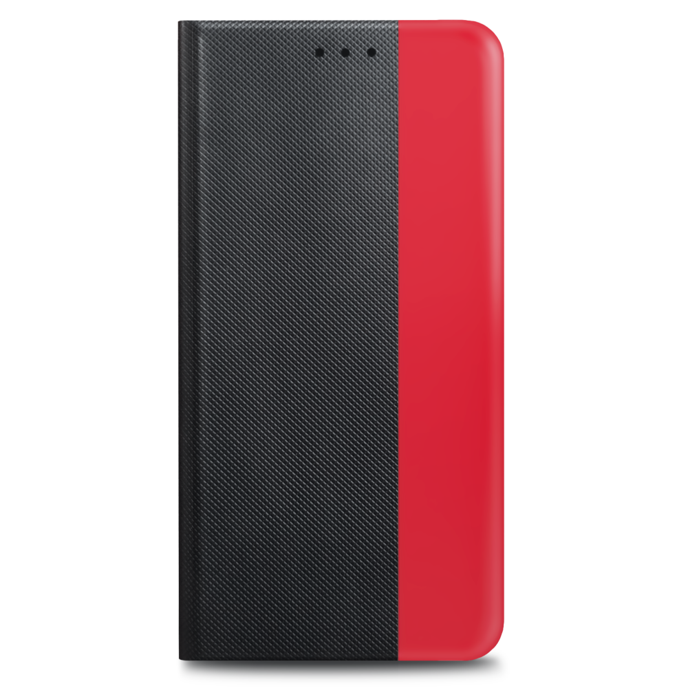 prio Book Case Fashion for Samsung A72 5G black-red