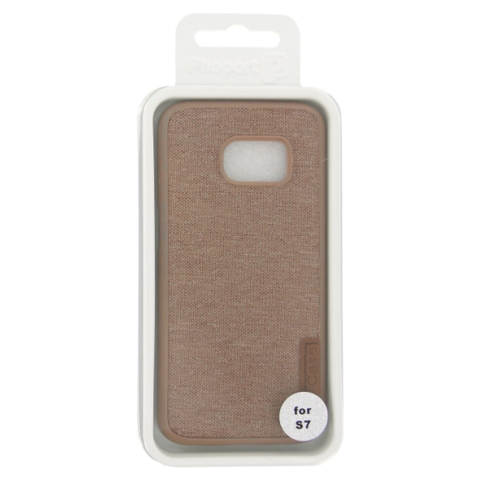 Silicone Case Textile for Samsung S7 brown