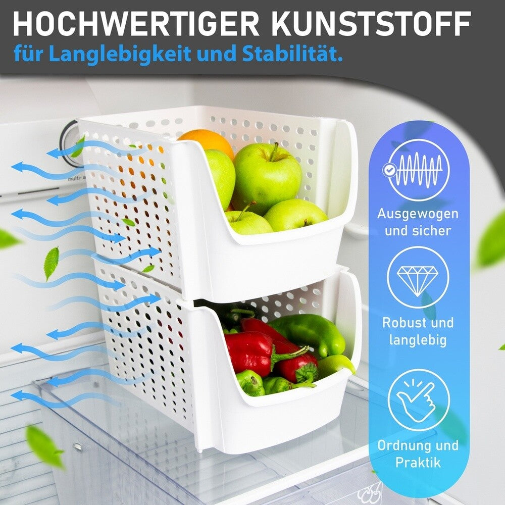 Storage Organizer, 29×21,5×15,9 cm, Plastik, Weiß