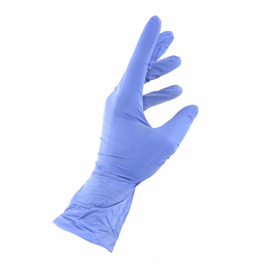 Blue Basic Plus Nitrile powder-free examination gloves / disposable gloves, 200 pieces, blue