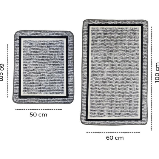 Miqna 2-tlg. rutschfestes Badteppich Set , waschbar (60x100 & 50x60 cm)