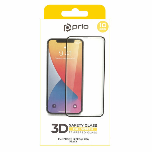 prio 10x 3D screen protector glass for iPhone 14 Pro black