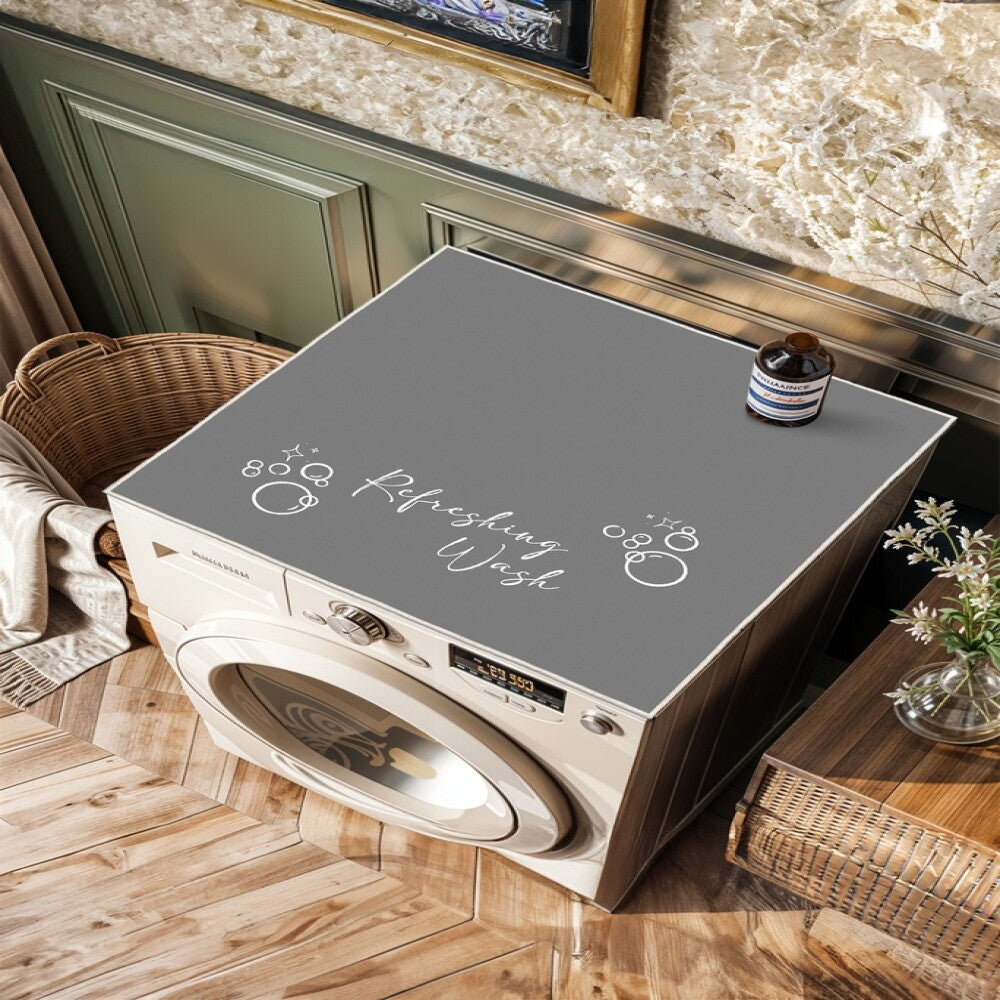 Wasserdichte Waschmaschinenmatte Deluxe, Rutschfest, Grau – Erfrischende Wäsche