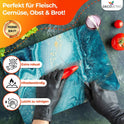 Decovetro Schneidebrett Glas |40x30cm | Glasschneidebrett | Leicht zu reinigen