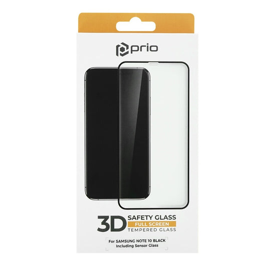 prio 3D screen protector glass for Samsung Note 10, with sensor glass black