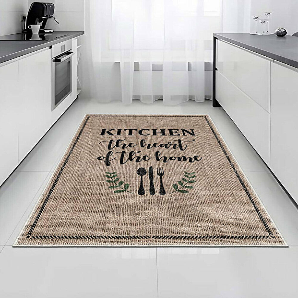 miqna Küchenläufer, rutschfeste & waschbare Matte im Landhausstil – Heart of Home