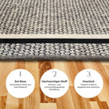 Miqna 2-tlg. rutschfestes Badteppich Set , waschbar (60x100 & 50x60 cm)