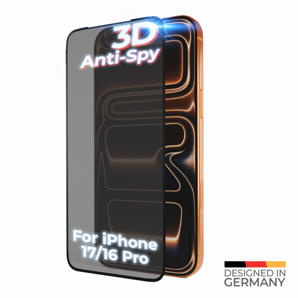 prio Panzerfolie 3D Blickschutz für iPhone 16 Pro schwarz PSG-1655