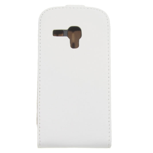 Slim Leder Flip Hülle Galaxy S3 mini - weiß 4250710515691