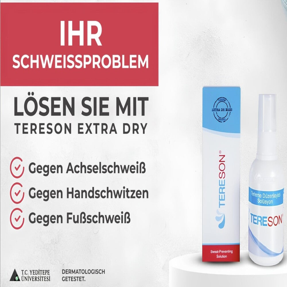 Tereson Antitranspirant Spray 50 ml, stark gegen Schwitzen an Achseln und Händen x2