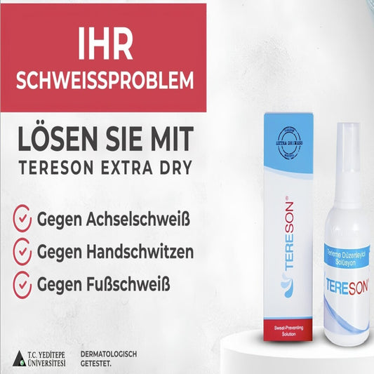 Tereson Antitranspirant Spray 50 ml, stark gegen Schwitzen an Achseln und Händen x2