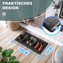 DECOBELLA 2 Stück Schuhabtropfschale | Schuhtablett Grau | 70x35x3 cm Schuhwanne