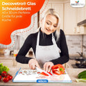 Decovetro Schneidebrett Glas |40x30cm | Glasschneidebrett | Leicht zu reinigen