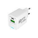 prio wall charger GaN Power 45W PD PPS (USB C) + QC 3.0 (USB A) white