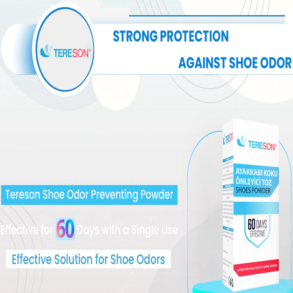 Tereson Foot Deodorant, Shoe Odor Prevention Powder, 60 Days Effective, Pack of 10